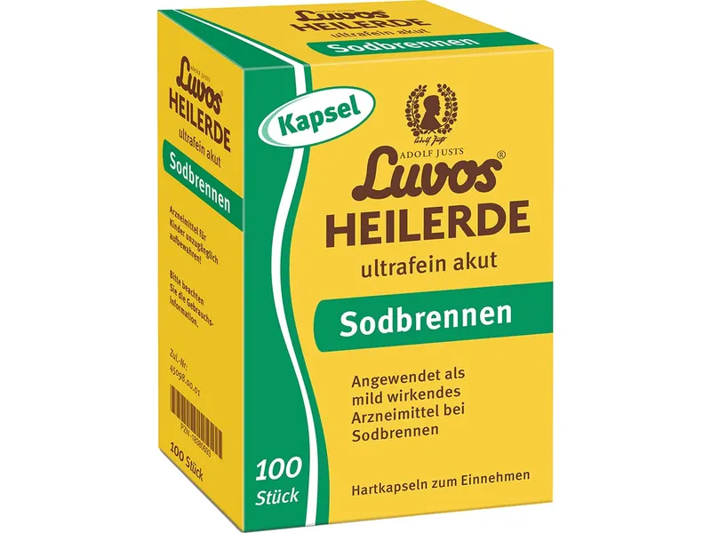 Luvos Luvos Heilerde-Kapseln für Sodbrennen, ultrafein akut, 100 Stk. – Produktbild 1 von 2