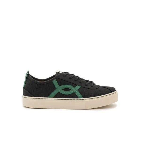 Vesica Piscis Footwear Vesica Piscis Footwear KAFKA BLACK SNEAKER OF RECYCLED COTTON, Weiß, – Produktbild 1 von 3
