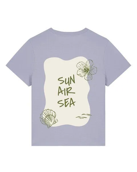 watapparel watapparel T-Shirt Frauen Sun Air Sea, Lavender, – Produktbild 3 von 3