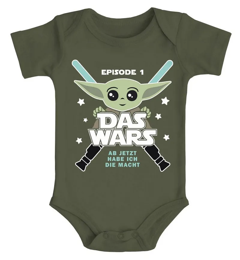 MoonWorks Body Baby Body mit Spruch lustig Episode 1 Das Wars Jetzt habe ich die, Grün, – Produktbild 2 von 3