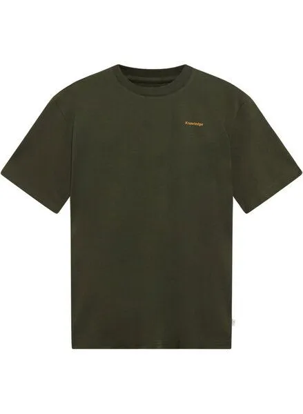 KnowledgeCotton Apparel KnowledgeCotton Apparel T-Shirt mit Rückenprint aus Bio-Baumwolle, Gruen-forrest-night, – Produktbild 4 von 4