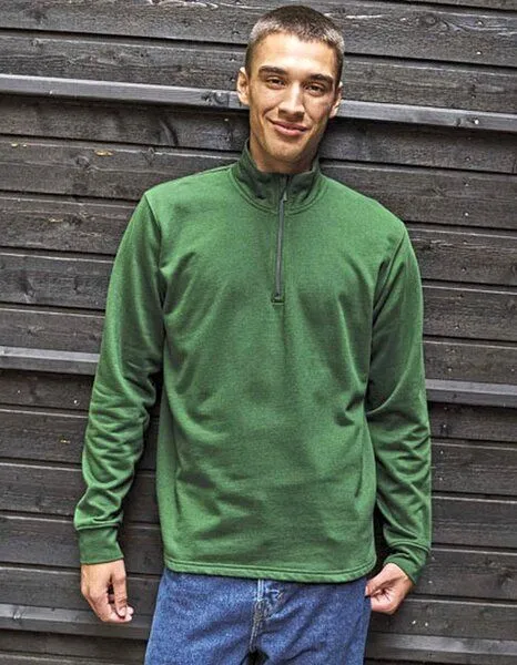 Neutral Neutral Unisex Troyer Bio-Baumwolle Sweatshirt Quarter-Zip-Reißverschluss, Navy, – Produktbild 3 von 3