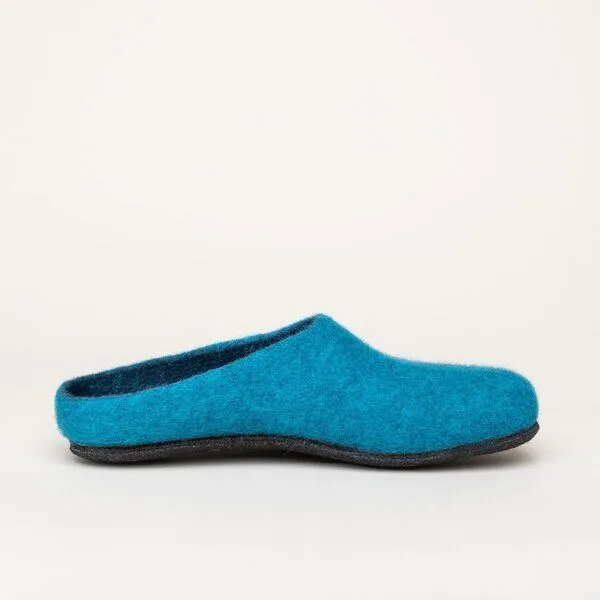 Magicfelt Magicfelt Filz-Hausschuh 709 aus 100% Merino-Wolle für Damen & Herren, Petrol, – Produktbild 2 von 4