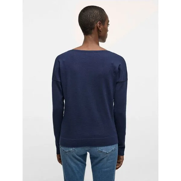 LANIUS LANIUS U-Boot Pullover aus Bio-Baumwolle, Night blue, – Produktbild 2 von 4