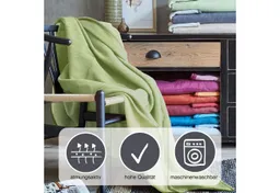 IBENA IBENA Wohndecke "Cotton Pur" grün 140 x 200 cm – Produktbild 1 von 1