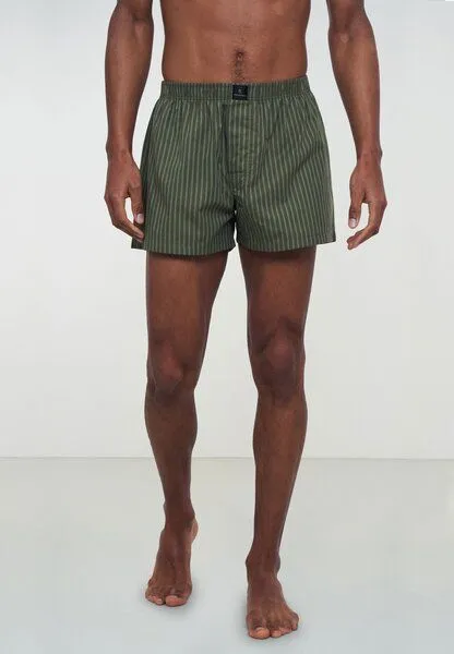 recolution Herren Boxershorts aus Bio-Baumwolle - AMARGO STRIPES - recolution, Dark olive/ khaki (mehrfarbig), – Produktbild 2 von 4