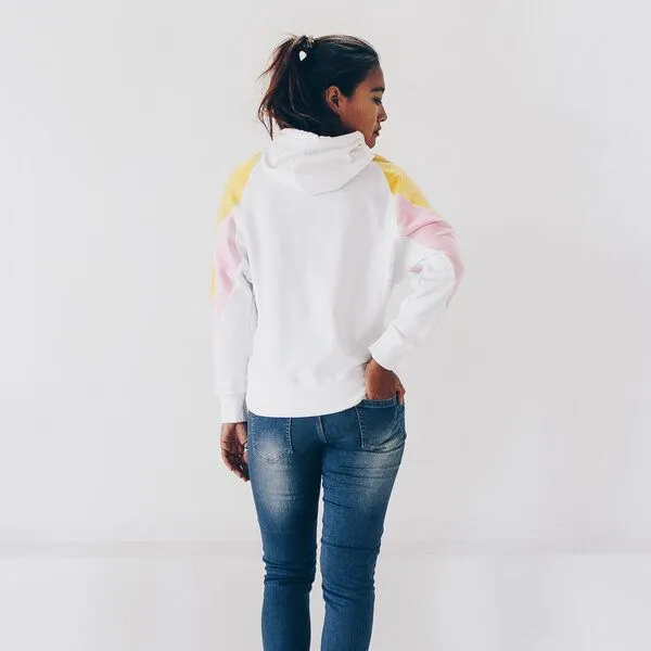 The Driftwood Tales The Driftwood Tales Sweatshirt aus Bio-Baumwolle, Bio-Restmaterial und gewöhnlichen Resttextilien, Amy hoody weiss (100% bio), – Produktbild 2 von 4