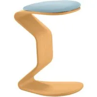 Bewegungshocker "Ercolino medium" mit flachem Sitz, Buche, blau – Produktbild 1 von 1