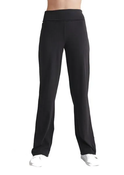 Leela Cotton Leela Cotton Damen Fitnesshose Bio-Baumwolle 1726, Schwarz, – Produktbild 3 von 4