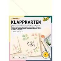 folia folia Klappkarten 220g/m², 10,5x15cm, perlweiß – Produktbild 1 von 1
