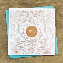 Bow & Hummingbird Bow & Hummingbird Grußkarte Happy Birthday – Produktbild 1 von 1