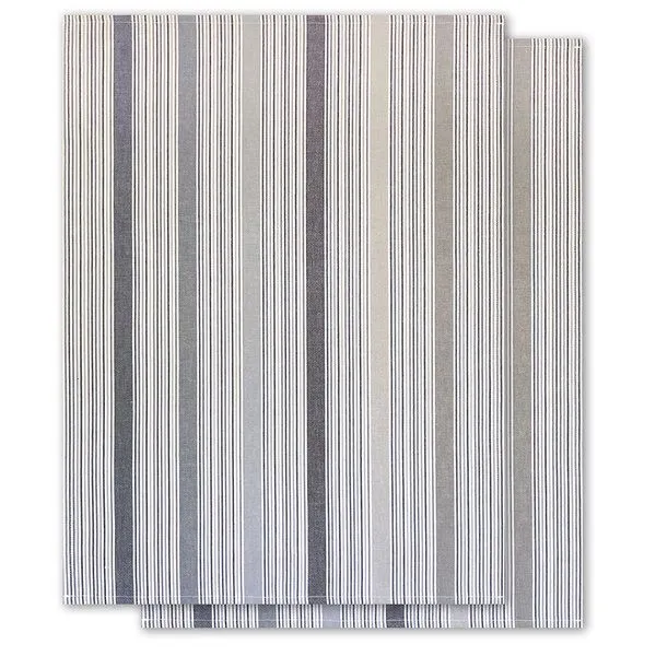 Solwang Design Solwang Design 2er-Set Geschirrtücher aus 100% Biobaumwolle, 70 x 50 cm, Multi grau-schwarz, – Produktbild 2 von 2