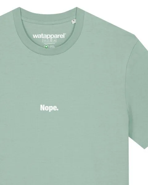 watapparel watapparel T-Shirt Unisex Nope, Aloe, – Produktbild 3 von 3