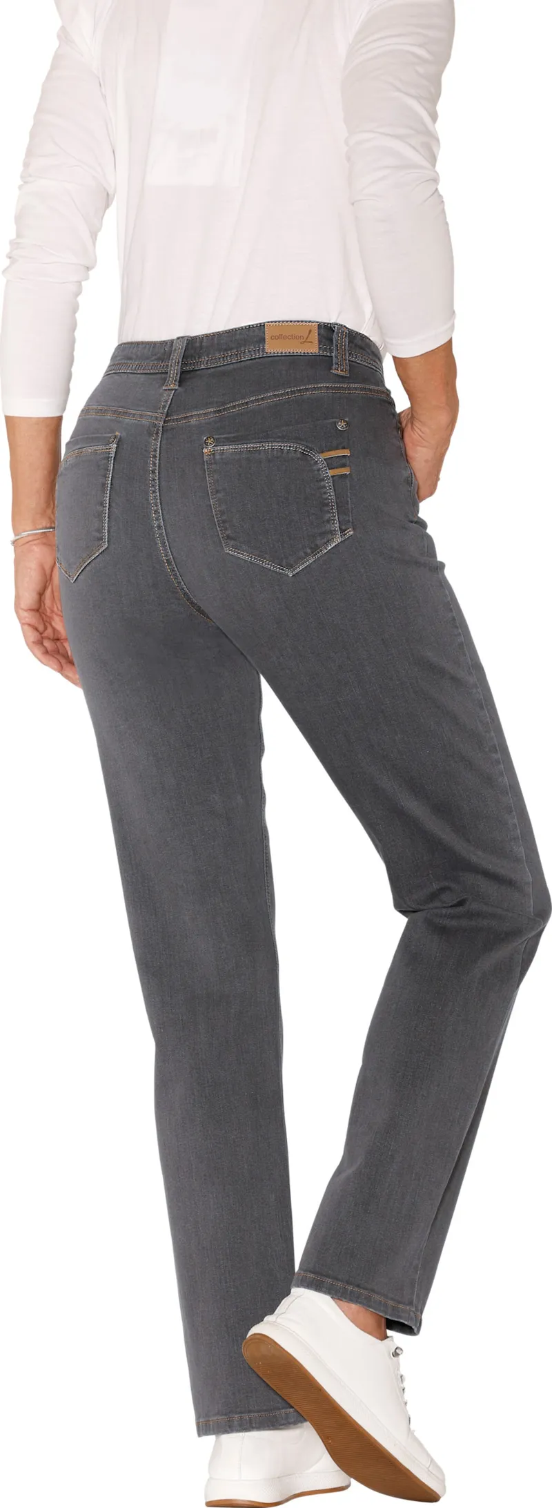 Witt 5-Pocket-Jeans anthrazit-grey-denim, Anthrazit-grey-denim, – Produktbild 2 von 3