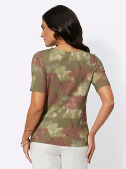 Witt Kurzarmshirt khaki-lindgrün-bedruckt – Produktbild 1 von 1