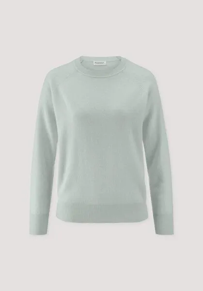 hessnatur hessnatur Strick Pullover Relaxed aus Cashmere mit Recycling-Anteil, Polargrün, – Produktbild 4 von 4