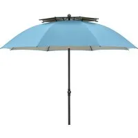 Doppler doppler Sonnenschirm "GS WINDPROFI NEO" mit Tragetasche Ø 200 cm, blau – Produktbild 1 von 1