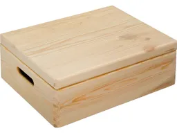 Kesper KESPER Aufbewahrungskiste aus Kiefernholz, mit Deckel und Griffen, 39 x 29 x 13,5 cm – Produktbild 1 von 1