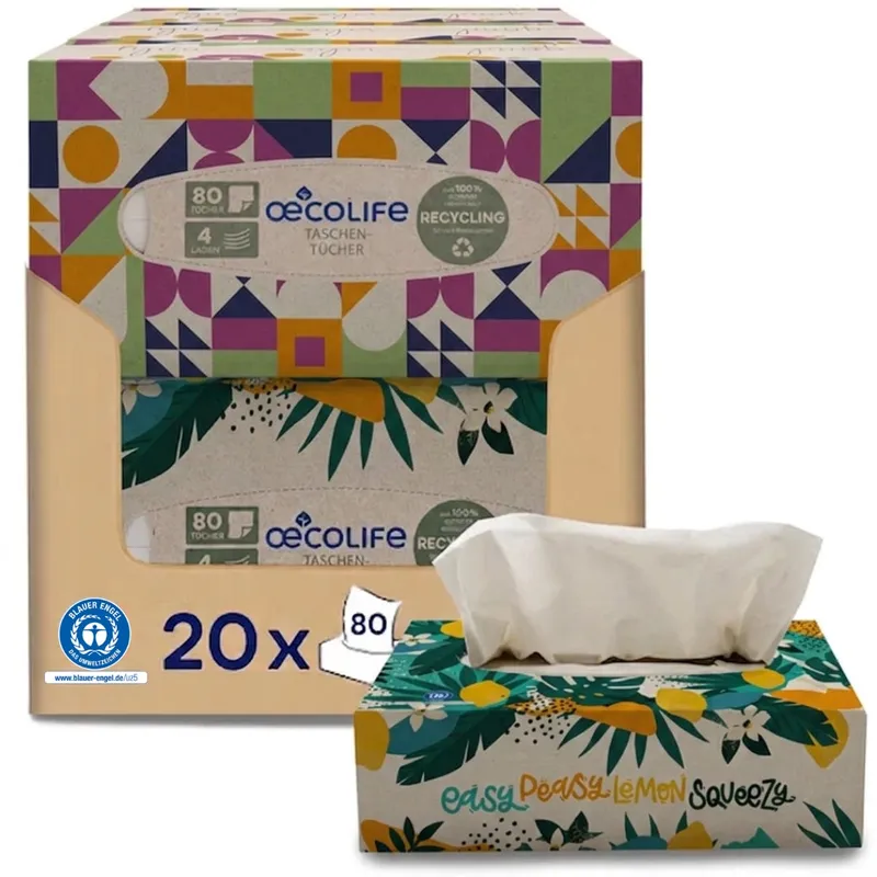 oecolife Taschentücher RECYCLING Vorratsbox – Produktbild 1 von 1
