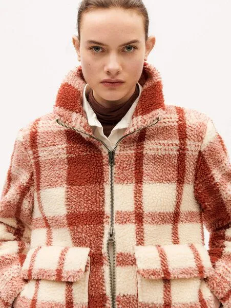 thinking mu thinking mu Damen Jacke - Picnic Checks Sophie Jacket, Rot, – Produktbild 1 von 4