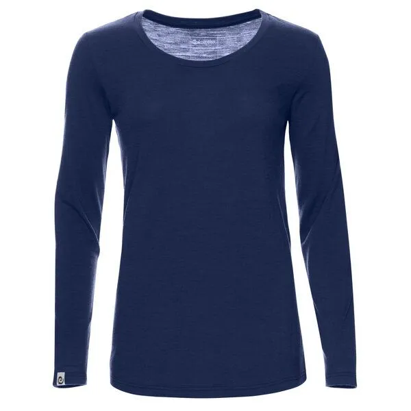 Kaipara - Merino Sportswear Kaipara - Merino Sportswear Merino Langarm Unterhemd Damen Regular 150 weiter Halsausschnitt, Marine, – Produktbild 1 von 2