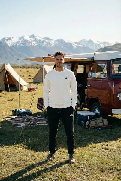 THE FACE OF ELEMENTS The Face of Elements Element - Regular Fit Sweatshirt aus 100% Bio-Baumwolle, Off white (weiß), – Produktbild 1 von 3