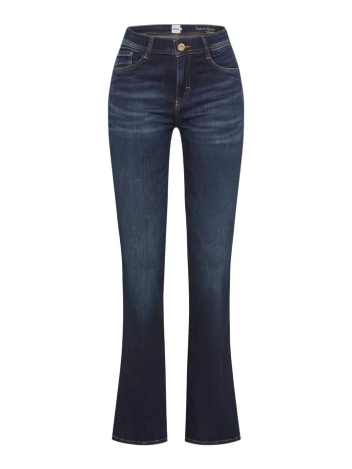 Brax Brax 5-Pocket-Jeans blau,Casual,Baumwolle,Unifarben,Flared Fit,Hoch, Blau, – Produktbild 1 von 3
