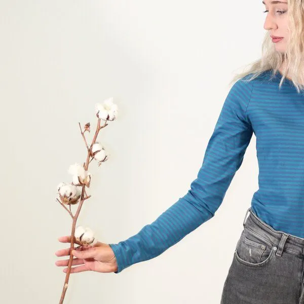 Frija Omina Frija Omina Bio Ringelshirt Ubu, Petrol / indico (blau), – Produktbild 1 von 4