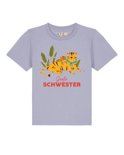 watabout.kids watabout.kids T-Shirt Kinder Tiger Große Schwester, Lavender, – Produktbild 1 von 2