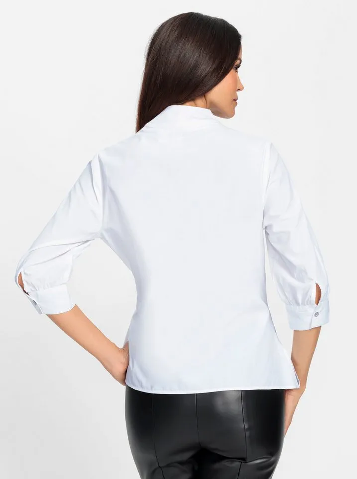 heine heine Klassische Bluse Wickelbluse 3/4-Arm, Weiß, – Produktbild 2 von 3