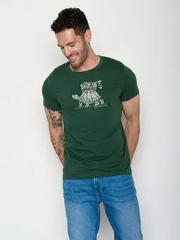 GreenBomb GREENBOMB Turtle Walk Guide - Sportliches T-Shirt aus Bio-Baumwolle / hochwertiger Print / GOTS / Fair & Vegan – Produktbild 1 von 1