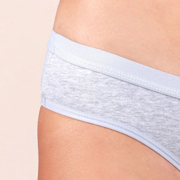 Taynie Taynie Periodenunterwäsche aus Bio-Baumwolle ohne Biozide Periodenslips für leichte bis mittlere Tage, Grau, – Produktbild 3 von 4