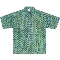 Global Mamas Global Mamas Bio Hemd - BUTTON DOWN - Kakum, Rings (grün), – Produktbild 1 von 1