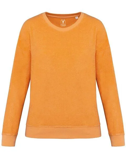 YTWOO YTWOO Terry Towel Oversize-Sweatshirt für Damen - Made in Portugal, Orange, – Produktbild 2 von 3