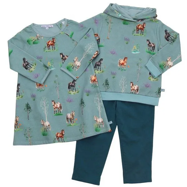 Enfant Terrible Enfant Terrible Hoodie Sweatshirt, Ponydruck light ocean-ecru, – Produktbild 2 von 3