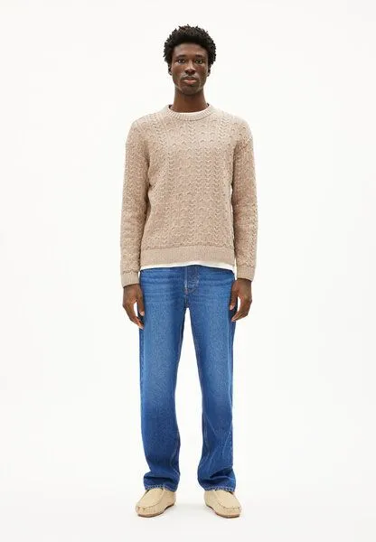 ARMEDANGELS ARMEDANGELS DAAKO Herren Pullover aus Bio-Baumwoll Mix, Silver melange tweed-true camel, – Produktbild 4 von 4