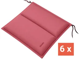 Doppler doppler Sitzkissen "CITY" mit Längssteppung, 6er-Pack, 48x48x6 cm, Polyester, himbeer – Produktbild 1 von 1