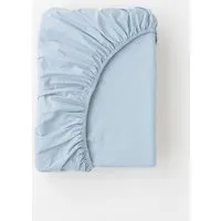 MELA Perkal Spannbetttuch KASOL | von MELA | Fairtrade & GOTS zertifiziert, Cloudy blue, – Produktbild 1 von 1