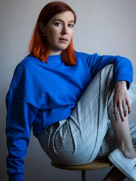 Ecostories Ecostories Oversize Sweatshirt Shades of blue, Kobaltblau, – Produktbild 1 von 2