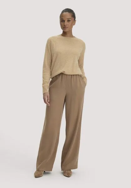 hessnatur hessnatur Gewebe Hose Wide Leg aus reinem TENCEL Lyocell, Camelbraun, – Produktbild 1 von 3
