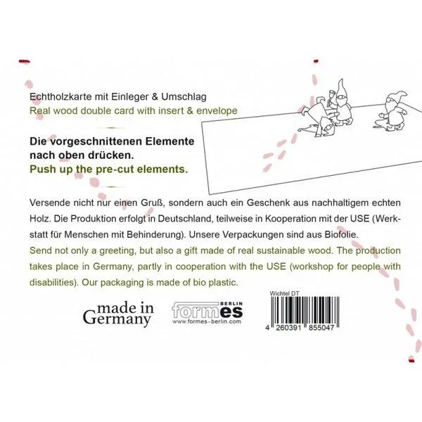 Formes Formes Pop-Up Briefkarte Wichtel – Produktbild 3 von 3