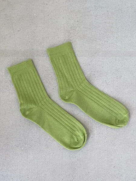 Jutelaune Jutelaune Canalé Socks - GRS und OEKO-TEX Zertifizierungen, Apfel grün, – Produktbild 1 von 3