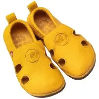Pololo Pololo Barfußschuh "Sommer" aus pflanzlich gegerbtem Leder mit Gummisohle, Größen 20-34, Gelb, – Produktbild 1 von 1