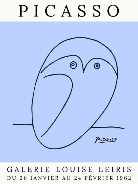 Photocircle Photocircle Poster / Leinwandbild - Picasso Eule – violett – Produktbild 1 von 4