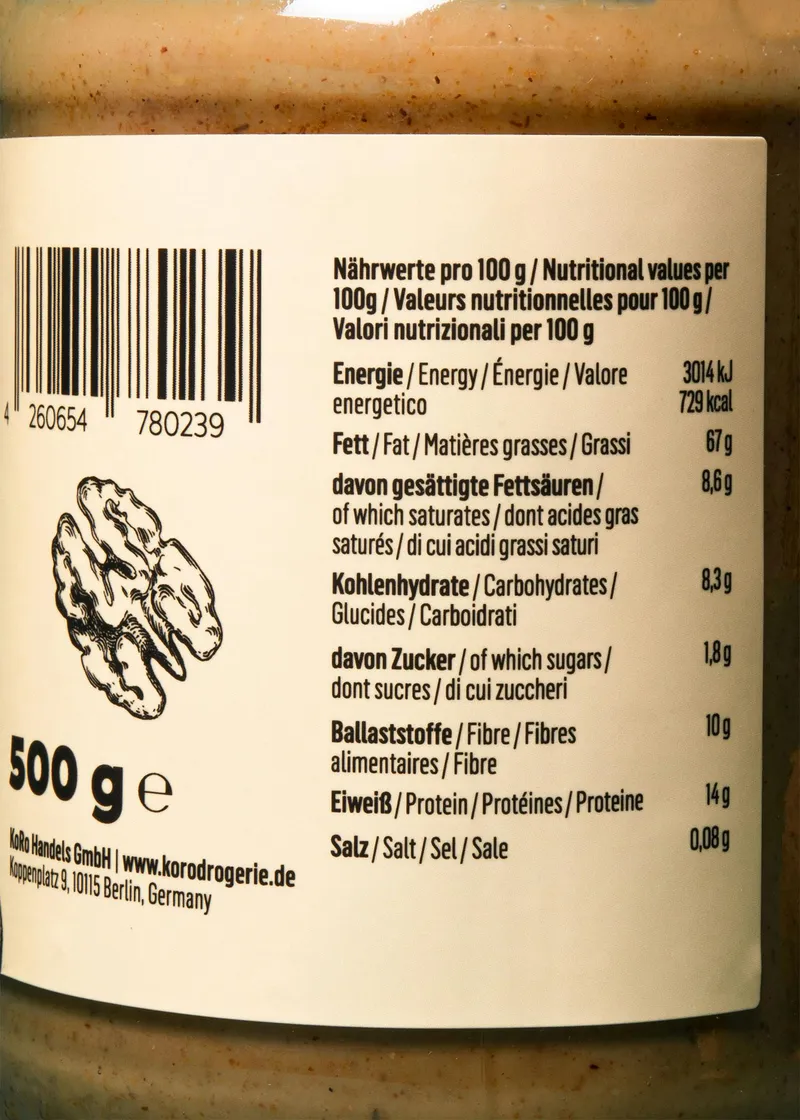KoRo Walnussmus 12 x 500 g – Produktbild 3 von 5