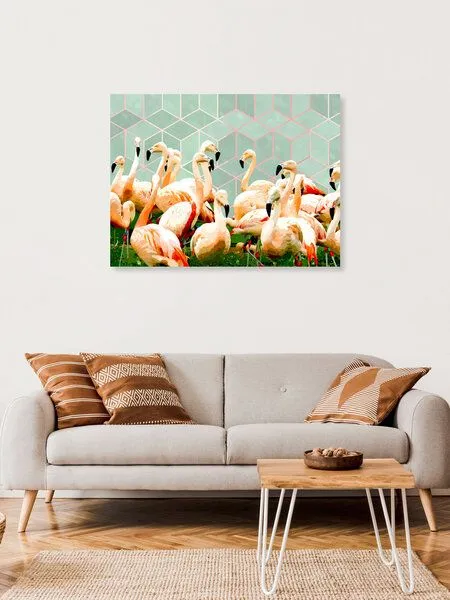 Photocircle Photocircle Poster / Leinwandbild - Flamingle Abstract Digital – Produktbild 4 von 4