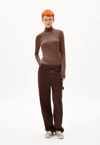 ARMEDANGELS ARMEDANGELS GRAZILIAA SOFT - Damen Longsleeve Slim Fit aus Bio-Baumwolle, Deep brown, – Produktbild 4 von 4