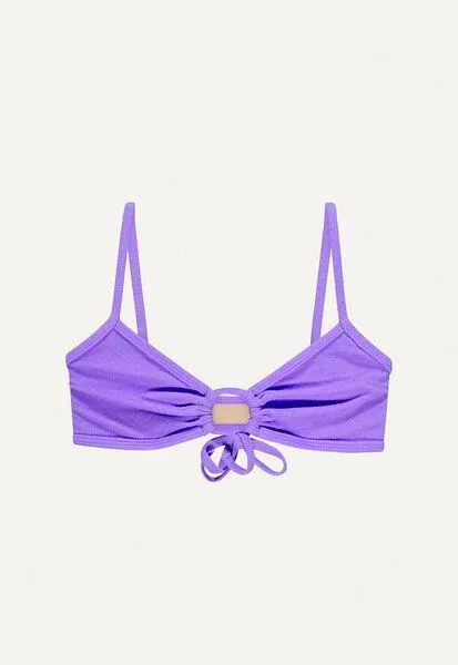Oy Oy Bikini Oberteil „Joran“ aus Frotte-Stoff, Lila, – Produktbild 1 von 3