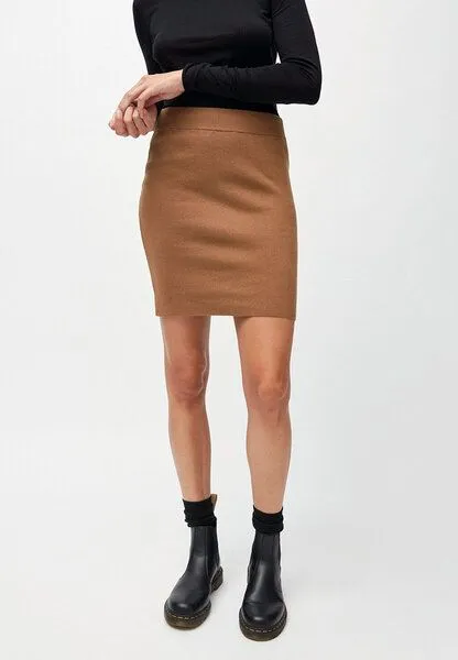 ARMEDANGELS ARMEDANGELS BEKAA - Damen Strickrock aus Bio-Baumwolle, Dark caramel, – Produktbild 1 von 4