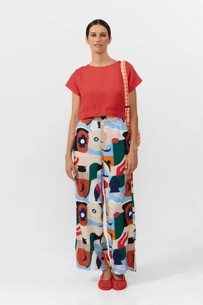 SUITE13LAB Suite13lab Cropped-Top HEBRON, Rot, – Produktbild 1 von 3